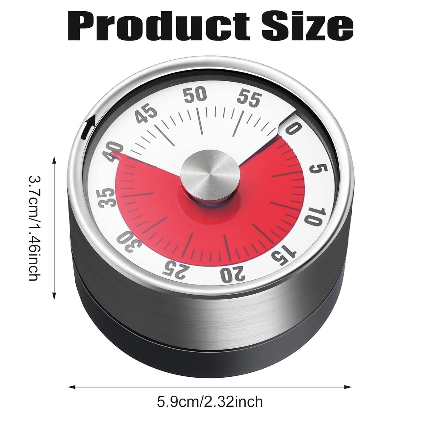 Magnetic Timer with Loud Alarm - 60 Minute